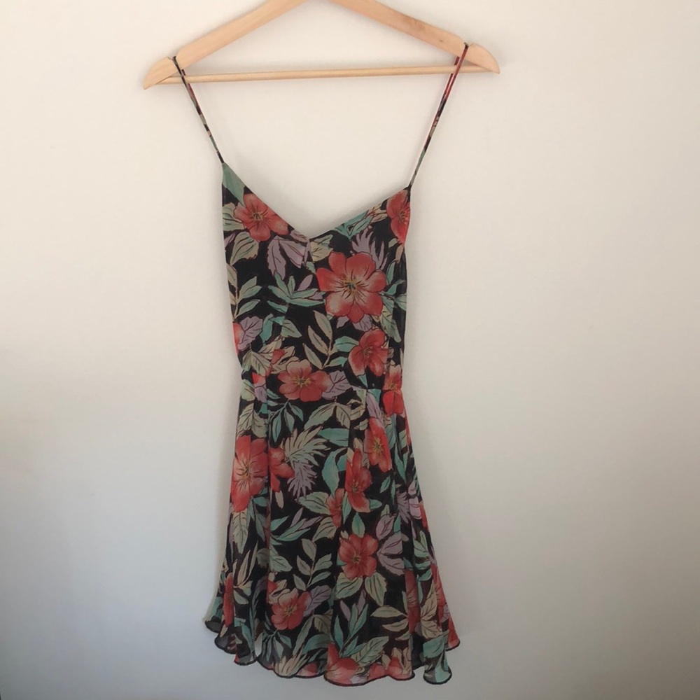 Tropical print dress